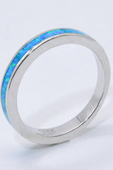 925 Sterling Silver Opal Ring in Sky Blue - Shah S. Sahota