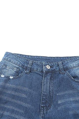 Distressed High Waist Pocket Jeans - Shah S. Sahota
