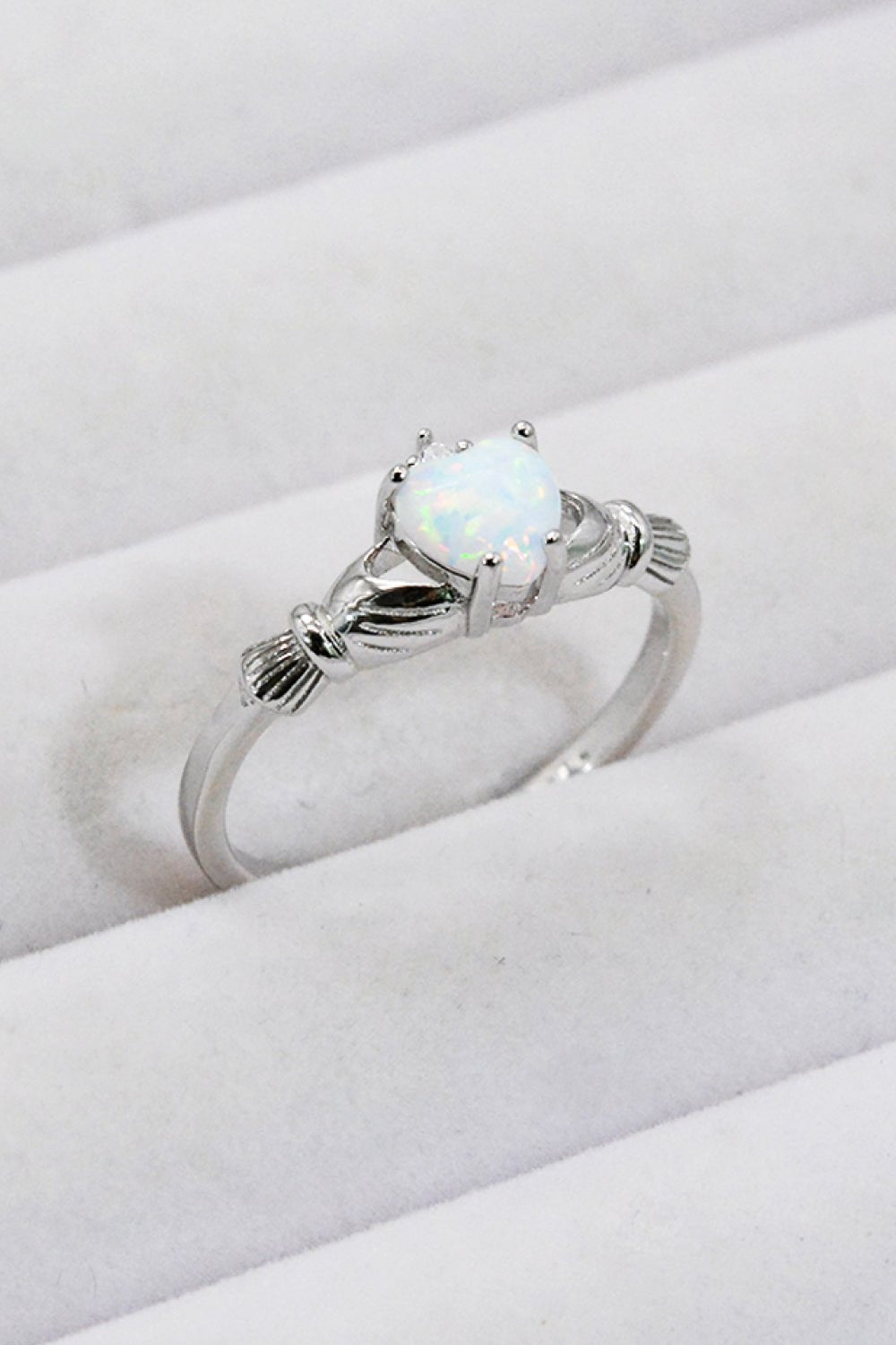 925 Sterling Silver Heart Opal Ring - Shah S. Sahota
