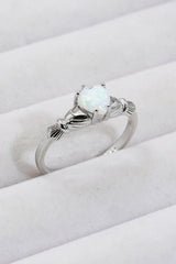 925 Sterling Silver Heart Opal Ring - Shah S. Sahota