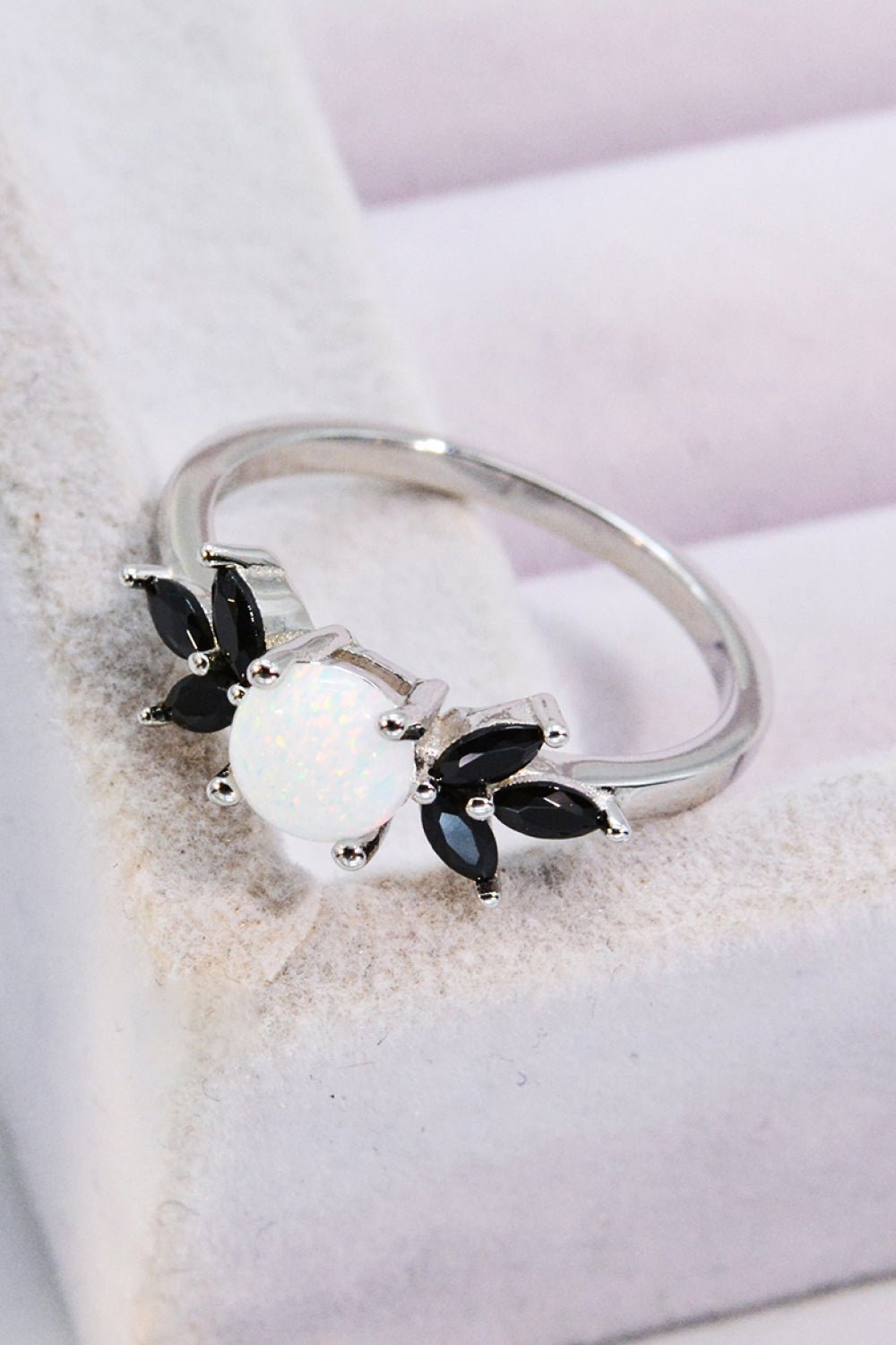 Opal and Zircon Contrast Ring - Shah S. Sahota