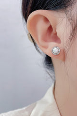 Opal 4-Prong Round Stud Earrings - Shah S. Sahota
