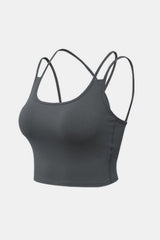 Double-Strap Cropped Yoga Cami - Shah S. Sahota
